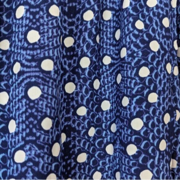 Dynamite blue and white polka dot maxi skirt with wrap slit - Picture 2 of 7